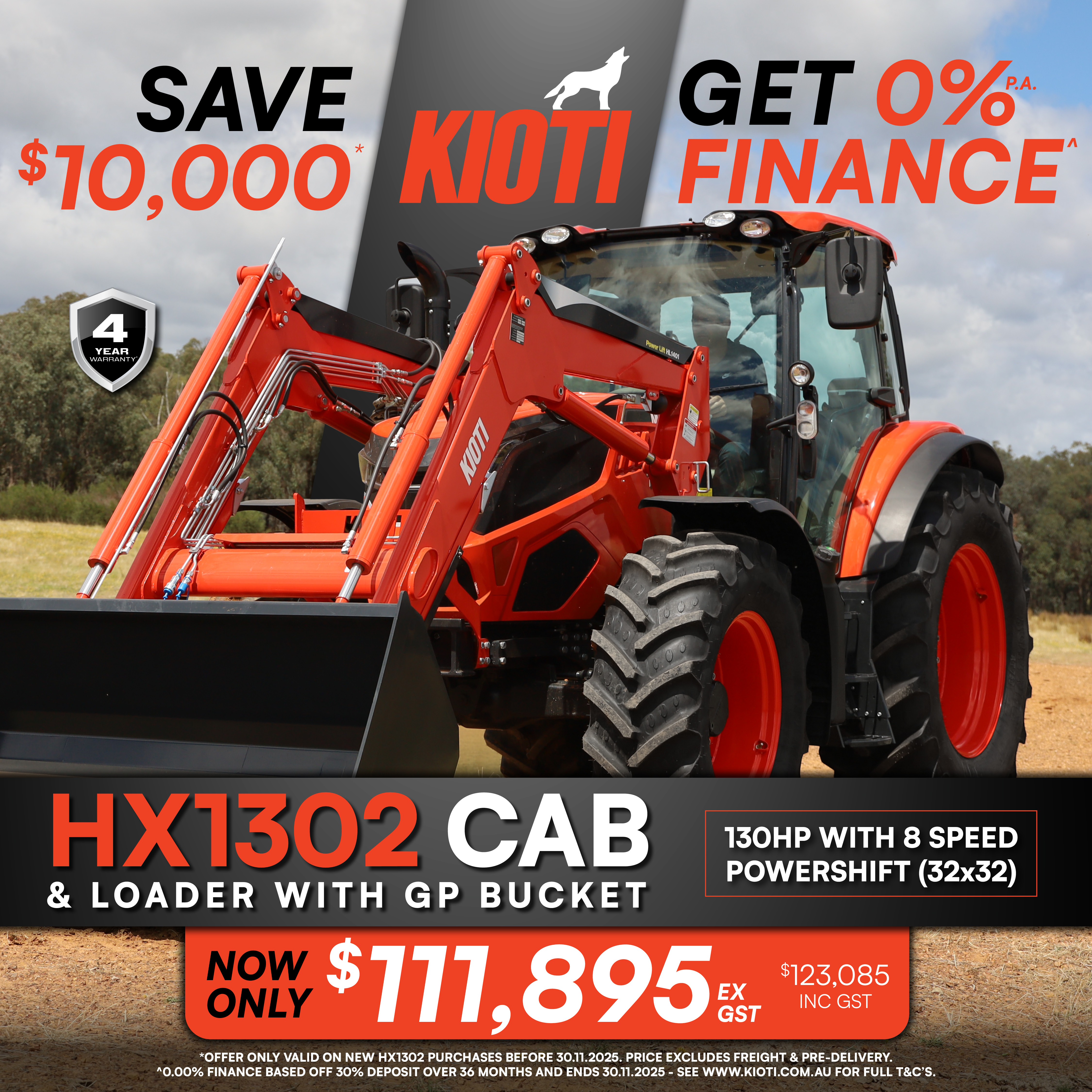 KIOTI HX1302 PROMOTION